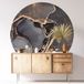 Autocollant Mural Rond - Effet Marbré - Diamètre 30 cm - Adhésif Mat