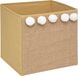 Atmosphera Kids Boîte de rangement carrée en jute avec pompons - 29x29cm