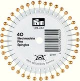 Prym Parelkopspelden Staal Goud - 0.58 x 40 - 40 stuks