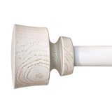 Stockton Verstelbare Gordijnroedeset, 112-218 cm, 5/8 inch Diameter, Antiek Wit