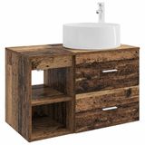 vidaXL Badkamermeubel Set 2 stuks Oud hout Bewerkt hout
