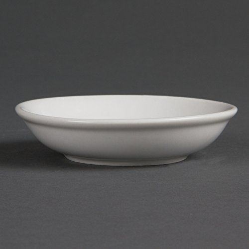 Olympia 12X Whiteware Soja Gerechten 100mm Porselein Saus Dipping Bowls Restaurant
