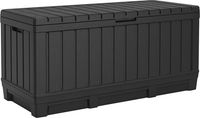 Keter Kentwood boîte de rangement rectangulaire plastique graphite
