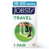 JOBST Hoge compressiekousen voor op reis, compressie 15-20 mmHg, uniseks, beige, maat 1