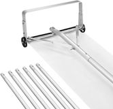 Vevor Sneeuwdakhark, 47 cm Aluminium Blad, 158-913 cm Verstelbare Sneeuwschuiver met Wielen en Glijrail, Dakschraper, Sneeuwruimgereedschap voor Het Verwijderen van Bladeren en Sneeuw van Daken van Huizen