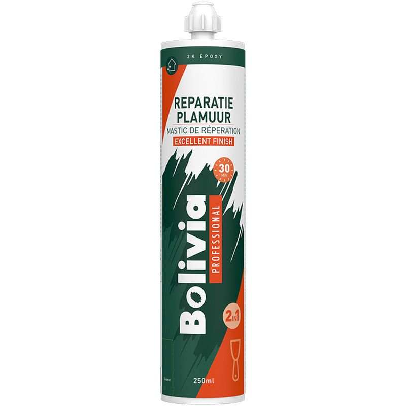 Bolivia Bolivia Reparatieplamuur Excellent Finish - 2in1 koker 250ml
