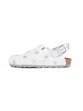 Bayton Noma pantoufles marron / argent / blanc