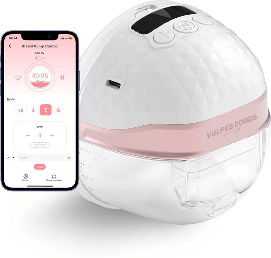 Vulpes Goods® BabyCare Elektrische Draadloze Borstkolf PRO V2