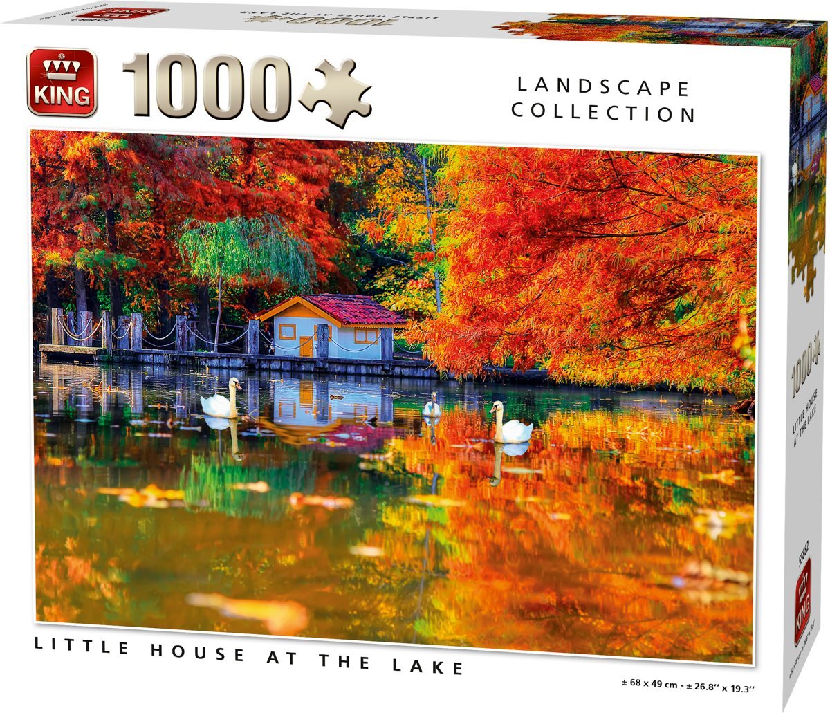 King Puzzel 1000 Stukjes LITTLE HOUSE AT THE LAKE