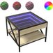 Table basse table de salon table de café avec LED Infini Chêne Sonoma 50x50x38 cm