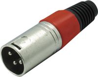 Panda S-Impuls XLR 3-pins connecteur (m) / décharge de traction en plastique - gris/rouge