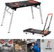 Établi pliable - multifonctionnel (7-en-1) - portable - support de scie/échafaudage/plateforme - en acier au carbone de haute qualité - adapté au garage et aux projets de bricolage