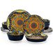 Style bohème 16 pièces service de table en porcelaine pour 4 personnes