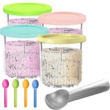 Glacière pour glace - Scellée et étanche - Compartiment congélateur - Contenant à glace - Glacière - Lavable au lave-vaisselle - Réfrigérateur - Glacière scellée pour aliments - Glacière portable pour la maison - Couvercles anti-mouches (quatre pièces)