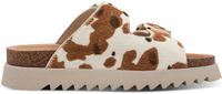 Tamaris damesslippers 1-27519-46-102, dames schoenen, imitatieleer, plateau, bont, dierenprint, maat 37