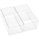 COSMETIC CLUB SC0692 Cosmetica-organizer, modulair, transparant, 3 stuks