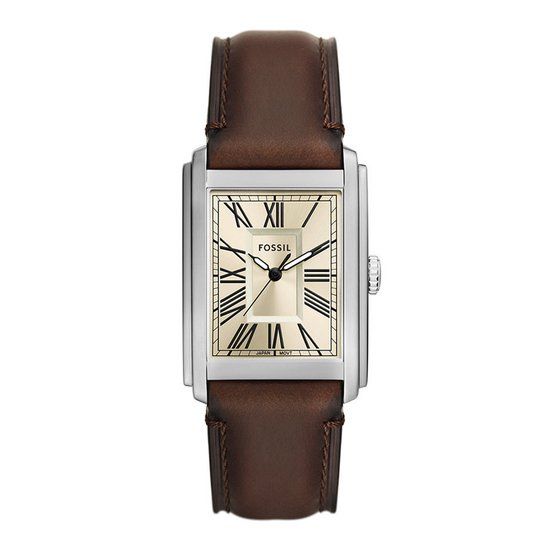 Fossil CARRAWAY FS6012 Heren Horloge 30 mm - Bruin