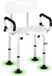 HOMCOM Tabouret de douche - Alliage d'aluminium - 54x52x82cm - Blanc