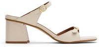 Sacha - Dames - Off white lakleren sandalen met hak - Maat 40