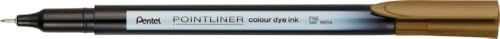 Pentel Pointliner colour S40 Fineliner - dye ink, 0,4 mm, bruin (12 stuks)