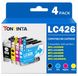 Brother 4 cartouches couleur LC426 pour Brother MFC-J4335DW, 3000 pages (noir)