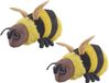 Wild Republic honing bij knuffel - 2x - pluche - 13 cm - insecten - knuffeldieren - bijen
