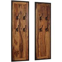 vidaXL Portemanteau Penderie Garde-Robe Portant Vêtement Bois Massif Sesham