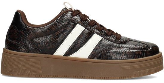 POSH by Poelman LILLY Dames Sneakers - Donker bruin