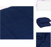 vidaXL Verzwaringsdeken 140x200 cm 10 kg stof blauw
