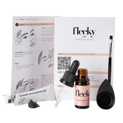 Fleeky Wenkbrauwverfset | Lash & Brow Tint Colour Gel | Zwart | 15 + 10 ml