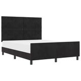 vidaXL Boxspringbed met hoofdeinde, zwart, 160 x 200 cm, fluweel