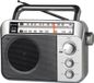 Retekess TR604 Radio d'urgence - Radio portable - Fonctionne sur piles et secteur - Radio rétro - Radio FM - Radio de cuisine - Argent