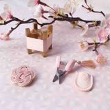 Cohana Sakura spoel en draaddoorhaler set roze