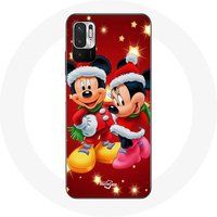 Maniacase Hoesje voor Xiaomi Poco M3 Pro Mickey Mouse en Minnie Mouse op eerste kerstdag