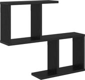 vidaXL Wandplank Zwart eiken 60 x 12 x 50,5 cm Bewerkt hout