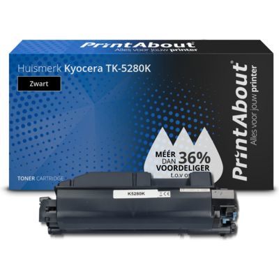PrintAbout Huismerk TK-5280K Zwart Toner | Compatibel met Kyocera ECOSYS M6235cidn, M6235cidnt, M6635cidn, P6235cdn | 14.000 pagina's