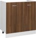 vidaXL Gootsteenkast Lyon 80x46x81,5 cm Bewerkt Hout Bruin Eikenkleur