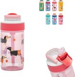 Kambukka Lagoon Drinkfles voor kinderen 400ml Diva Dogs - met geïntegreerd rietje