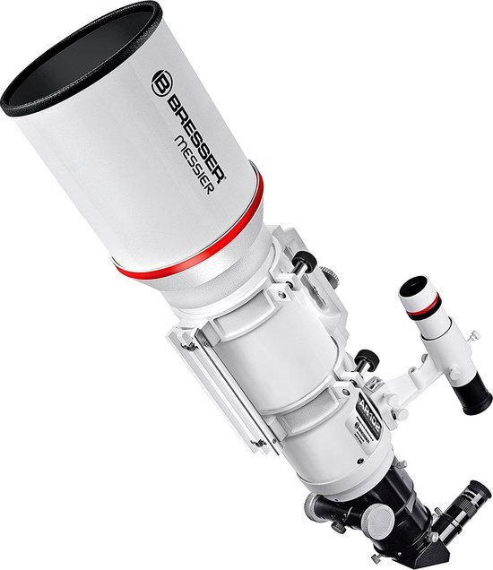 Bresser Messier AR-102s/600 Telescoop, optische buis met 2,5 inch hexafoc-oculair, universeel roestvrijstalen klemoppervlak voor montage, geoptimaliseerde zoekhouder en camerahouder, wit