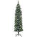 Sapin de Noël artificiel mince avec support 210 cm PVC