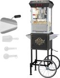 VEVOR Machine à popcorn avec chariot Machine à popcorn 850W 8oz 48 tasses Noir