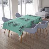 Bonamaison Tafelkleed, Anti-Mold, Sneldrogend, Waterdicht, 100% Polyester Tafellaken, 140cm x 200cm - Ontworpen en Vervaardigd in Turkije