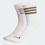 Adidas 3 Stripes Cushioned Sportswear Crew Socks 3 Pack Beige/White EU 46-48