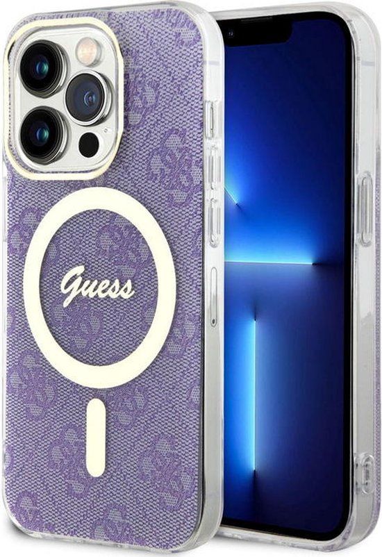 Guess 4G Back Case for Apple iPhone 14 Pro - Purple
