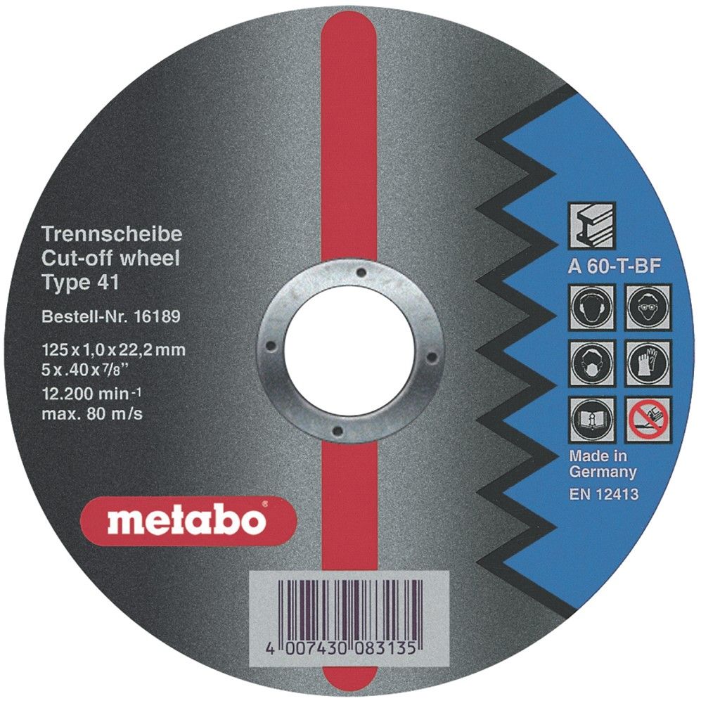Metabo Accessoires Doorslijpschijf Ø 115x1,0x22,2 staal Flexiamant super - 25 stuks - 616188000