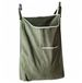 GORISEN Wasmand, waszak met haak voor aan de deur (legergroen, 65 liter)