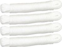 AMIG Corde - 4x - 10 mètre - D3mm - polypropylène - 50 kg - blanc - corde à linge - jardin
