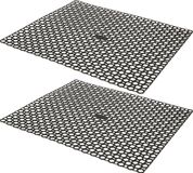 Whitefurze Tapis d'évier/tapis d'évier - 2x - noir - plastique - 35 x 35 cm - tapis égouttoir