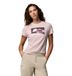 Columbia Dames Ruby Springs Graphic getailleerd T-shirt met korte mouwen, T-shirt met korte mouwen, mineraalroze Moonlit Hillscape, X-Large