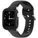 Wigento Xplora Hoogwaardige siliconen vervangingsband voor de Xplora X6 Play / X6 Children smartwatch, kleur: zwart